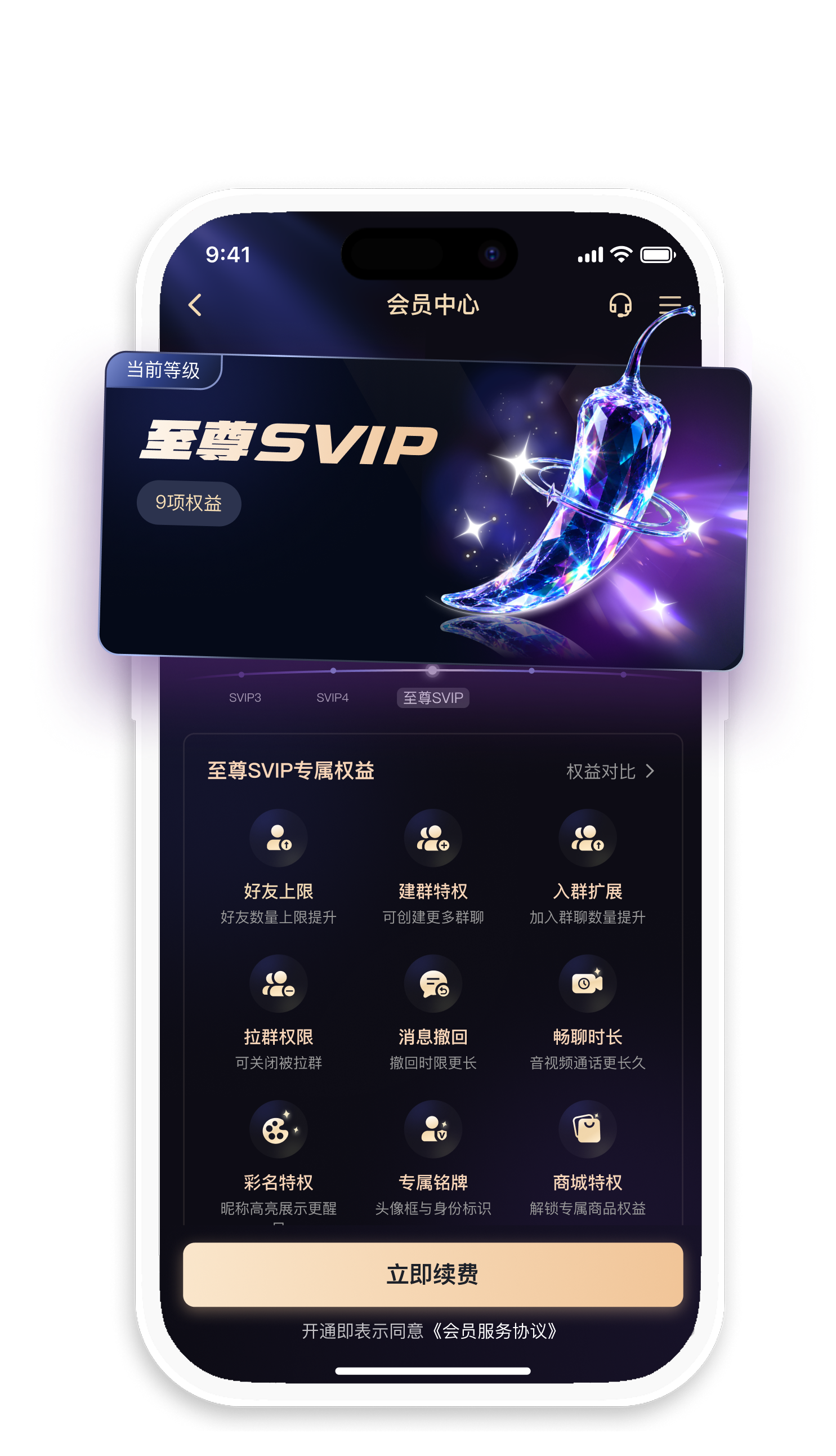会员中心界面